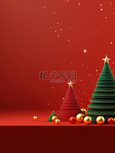 元素背景装饰背景图片_极简的圣诞元素背景1