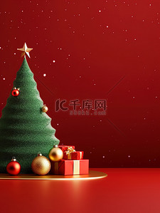 原创节日字体背景图片_极简的圣诞元素背景17