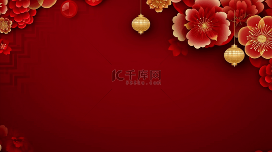 花背景中国风背景图片_传统新年中国风富贵花开背景