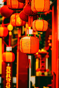 中国风春年春节红灯笼