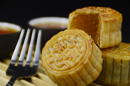 传统中国风素材摄影照片_传统食品月饼摄影素材