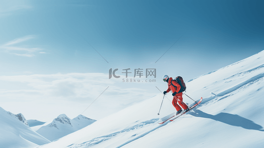 滑雪背景图片_冬季运动滑雪运动背景