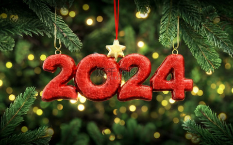 新年潮流背景图片_新年数字2024创意数字2024背景1