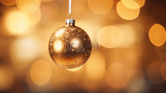 圣诞节金色质感圣诞装饰小球
