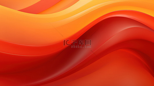 壁纸win7背景图片_红色和橙色波浪形的抽象背景7
