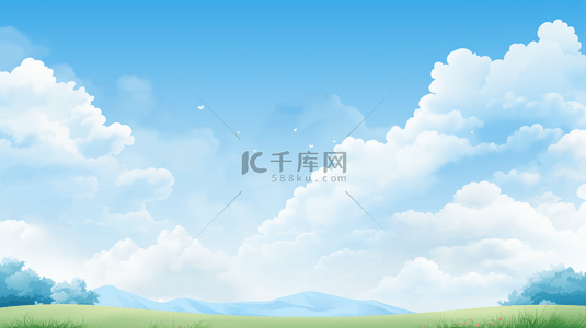 蓝色白云天空背景16