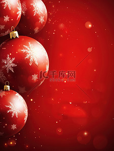 圣诞节日海报红色背景7