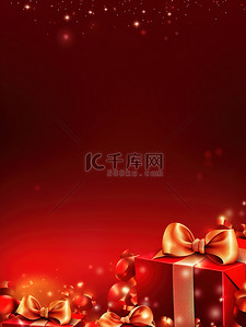 圣诞红色背景背景图片_圣诞节日海报红色背景3