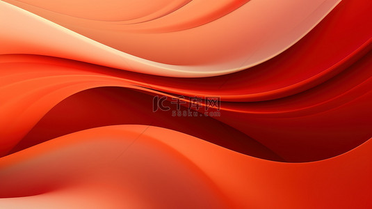 红色ppt背景图片_红色和橙色波浪形的抽象背景5
