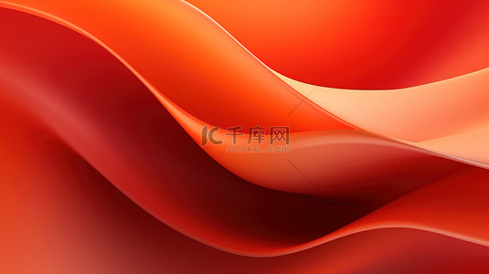 红色和橙色波浪形的抽象背景4