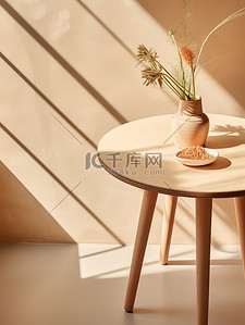 桌子背景图片_家居场景米色环保风格11