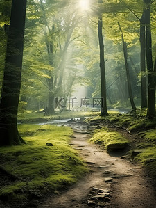 斑驳的背景图片_森林阳光透过斑驳的光影16