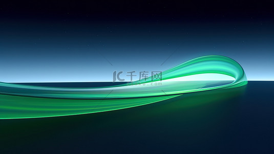 绿色新能源ppt背景图片_蓝色线条的简单绿色弧线3