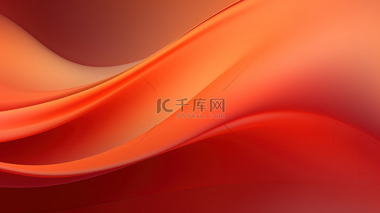 红色和橙色波浪形的抽象背景20