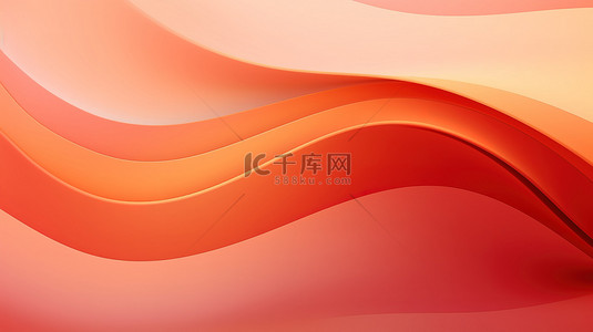 红色ppt背景图片_红色和橙色波浪形的抽象背景15
