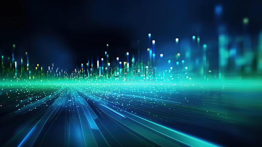 网络技术背景图片_数字技术速度连接蓝绿色背景8