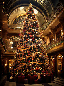 圣诞节背景图片_一棵巨大的圣诞树17