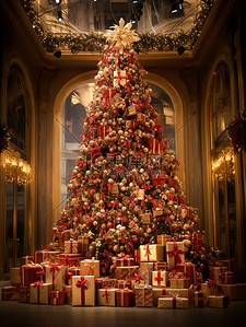圣诞节背景图片_一棵巨大的圣诞树19