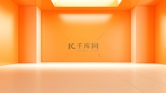 橙色空间感商务背景11