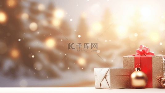 礼物雪花背景图片_冬季圣诞节礼物背景18