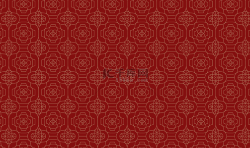 红色简约中式纹理底纹新年节日背景