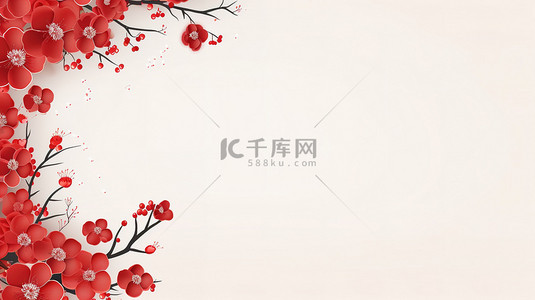 春节壁纸背景图片_春节花朵白色壁纸背景11