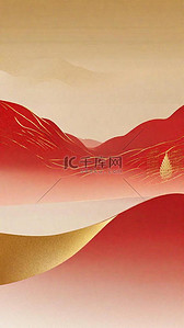 红金色中式新年肌理磨砂质感金箔背景