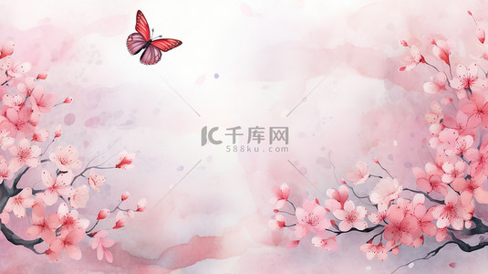 桃花粉色花朵背景图片_粉色花朵古风桃花15