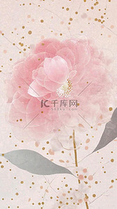 山茶花背景图片_国风壁纸新春壁纸粉色山茶花手机壁纸