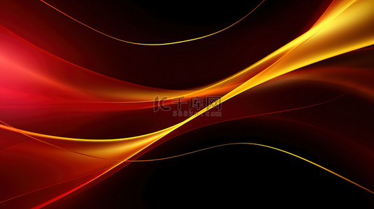 金属线条质感背景图片_红色和黄色金属质感线条和曲线2