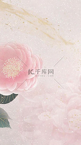 手机地址icon背景图片_国风壁纸新春壁纸粉色山茶花手机壁纸