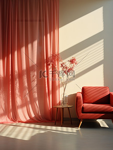 商业摄影背景图片_窗帘窗户椅子电商背景12