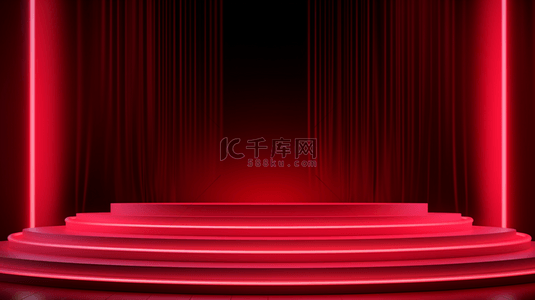 红色现代感光效舞台创意背景7