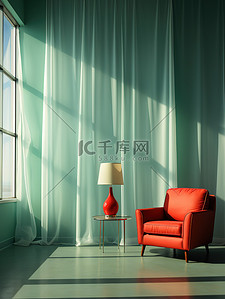 商业摄影背景图片_窗帘窗户椅子电商背景8