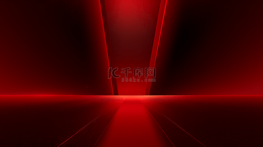 红色空间立体背景背景图片_红色几何曲线简约创意背景26