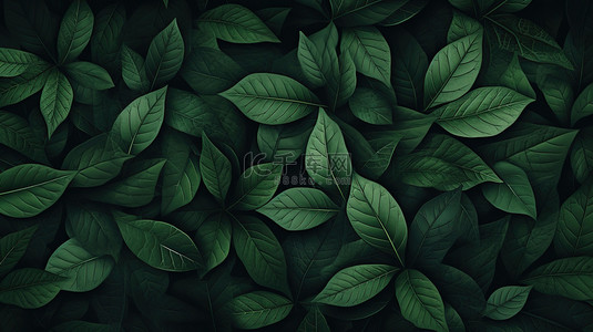 绿色树叶纹理背景图片_森林绿色叶纹纹理3