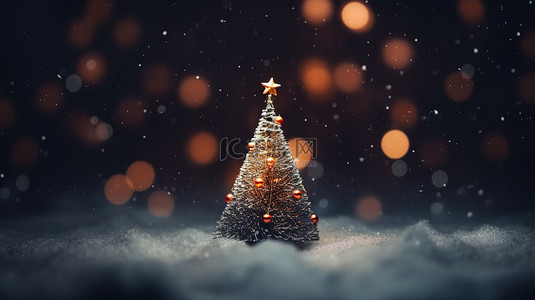 圣诞树夜晚背景图片_圣诞树夜晚灯光等距4