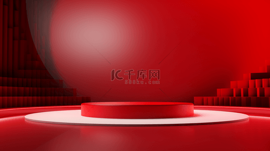 现代红色背景图片_红色现代感光效舞台创意背景121