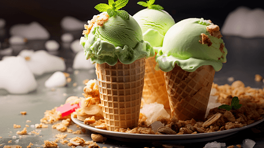 美味可口摄影照片_美味可口的冰淇淋雪糕