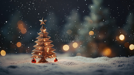 圣诞树夜晚背景图片_圣诞树夜晚灯光等距10