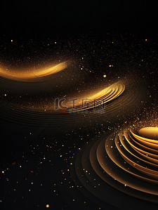 金色螺旋线形式抽象背景5