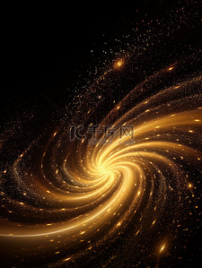 颗粒商务背景图片_金色螺旋线形式抽象背景3