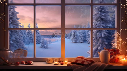 温馨冬季背景图片_冬季温馨的圣诞气氛20