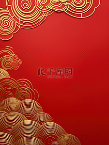 共度国庆背景图片_金箔简约纹理红色新年背景14