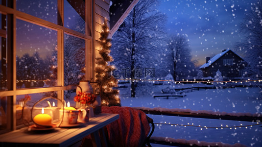 温馨冬季背景图片_冬季温馨的圣诞气氛10