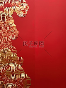 国庆公众号背景图片_金箔简约纹理红色新年背景13