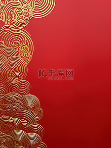 共度国庆背景图片_金箔简约纹理红色新年背景11