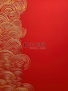 73国庆航天背景图片_金箔简约纹理红色新年背景20