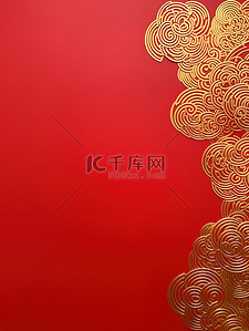 红色金箔背景图片_金箔简约纹理红色新年背景8