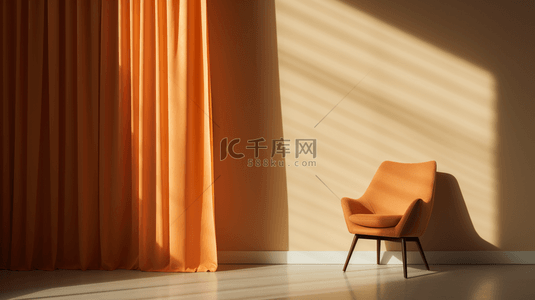 室内光影背景图片_现代感五颜六色窗帘造型背景11